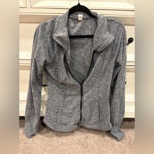 Yogalicious Heathered Gray Full Zip Jacket